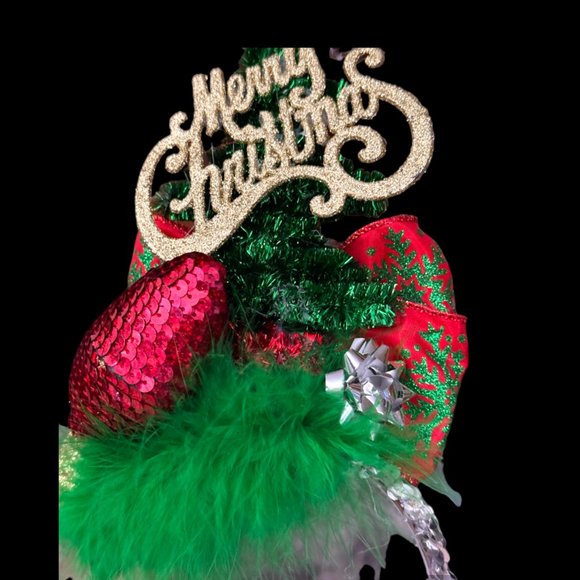 Christmas Headband, Holiday Party Headpiece, Ugly Sweater Party Hair Accessory - Picture 11 of 16